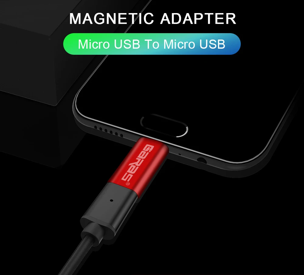 GARAS Магнитный микро USB адаптер для мобильного телефона для Android микро устройств Зарядное устройство и данных магнит адаптер для Samsung/Xiaomi/huawe