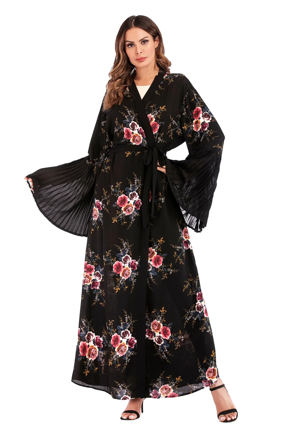 Красивая одежда с цветочным принтом woomen новая модель новейших дизайнов abaya