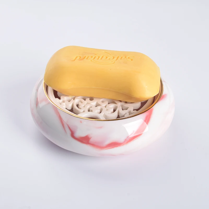 

Round Double Soap Box Ceramic Bathroom Accessories Soap Dishes/ Soap Holder/Soap Case Home Decoration Useful for Bath