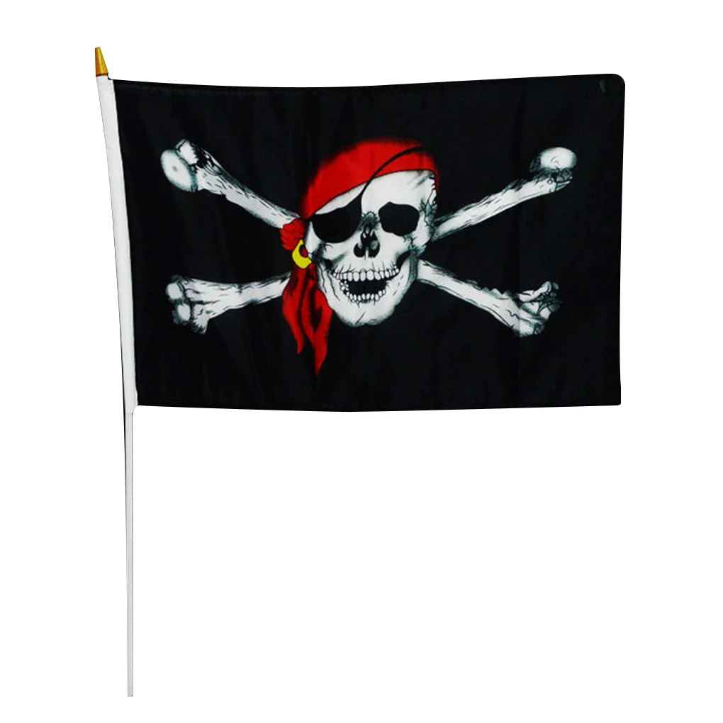 

Halloween Creepy Pirate Flag Decoration Party Accessory Pirate Skull Flag Party Decor