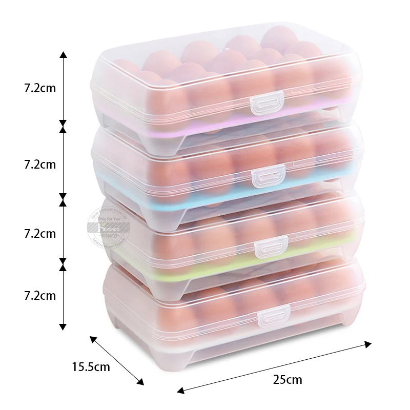 Eggs Holder Clear Food Organizer box Container Refrigerator Egg Storage Box Case Preservation Plastic | Дом и сад