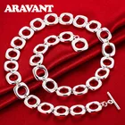 Цепочка из серебра 925 пробы с квадратным ожерельем для женщин и мужчин, модные украшения