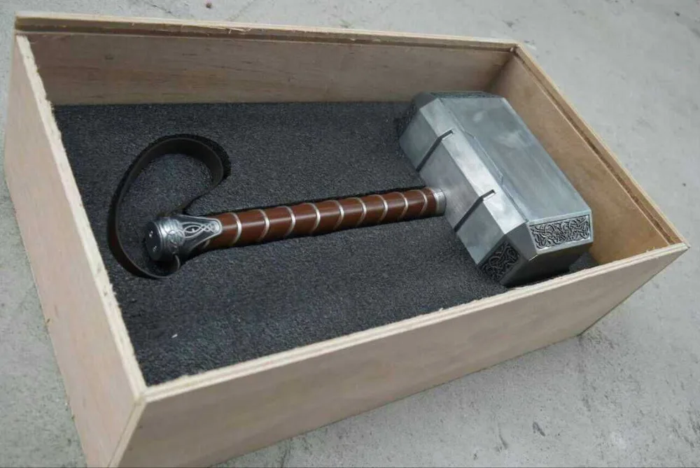 CATTOYS 1:1 полностью металлический Мстители Тор молот 1:1 Реплика реквизит Mjolnir