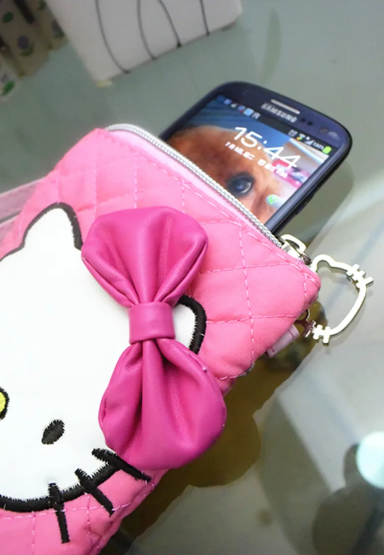 Новая мягкая сумка мессенджер для мобильного телефона с Hello kitty сумочка кошелек #