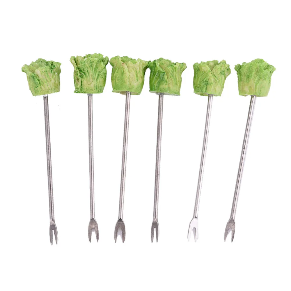 5 шт./компл. набор фруктовая вилка креативное растение Вилка Набор посуды