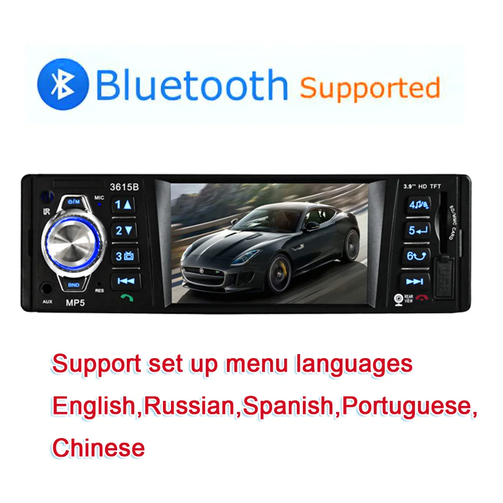 Новый 3 6 дюймов экран TFT Поддержка сзади Камера автомобиля радио bluetooth-плеер аудио