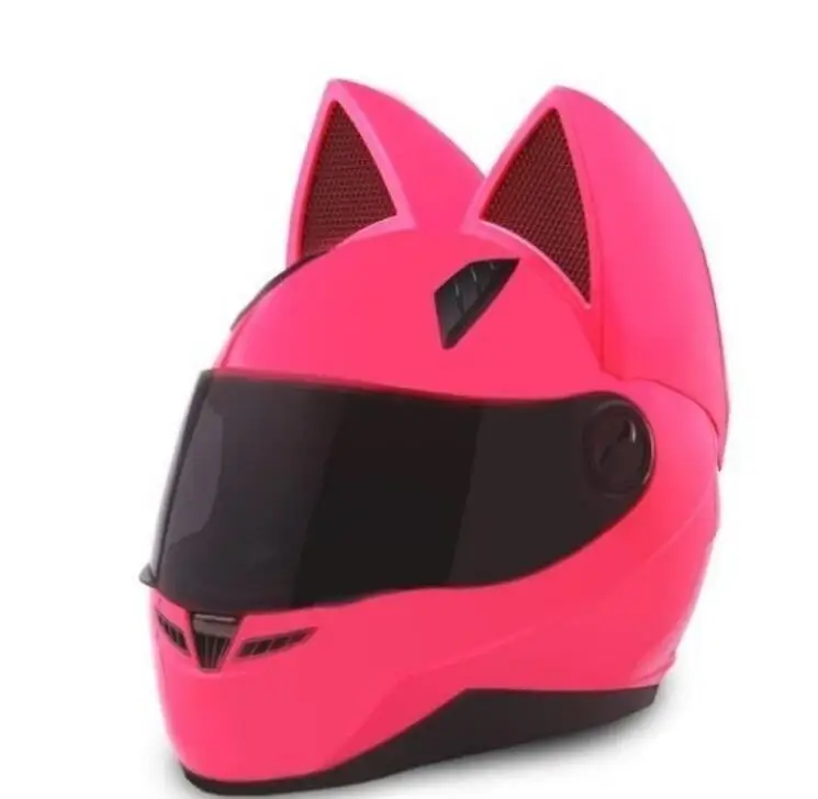 2018 мотоциклетный шлем кошачьи уши Индивидуальный полный для волос 4 цвета