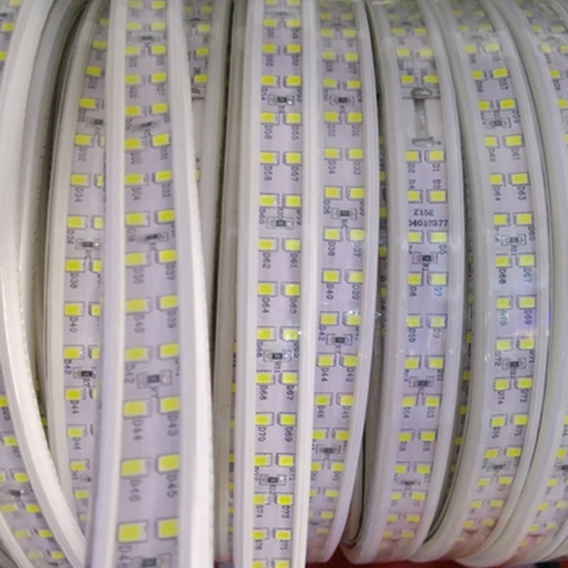 Супер яркость 220В 230В 240В Светодиодная лента SMD2835 276Led/M гибкая водонепроницаемая IP66