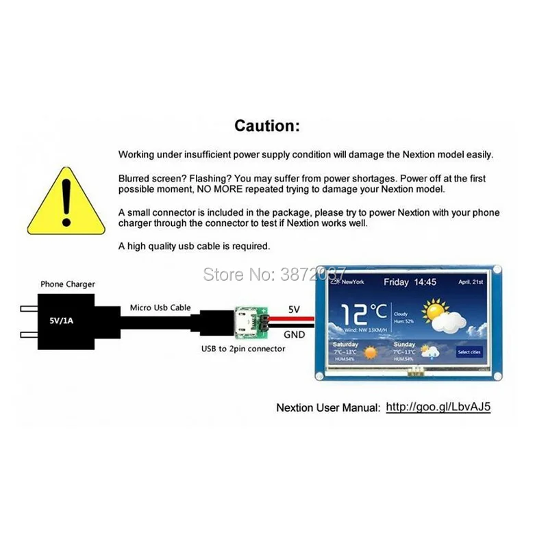 Nextion 2," TFT 320x240 NX3224T024 HMI резистивный сенсорный экран UART умный дисплей модуль для Arduino Raspberry Pi ESP8266