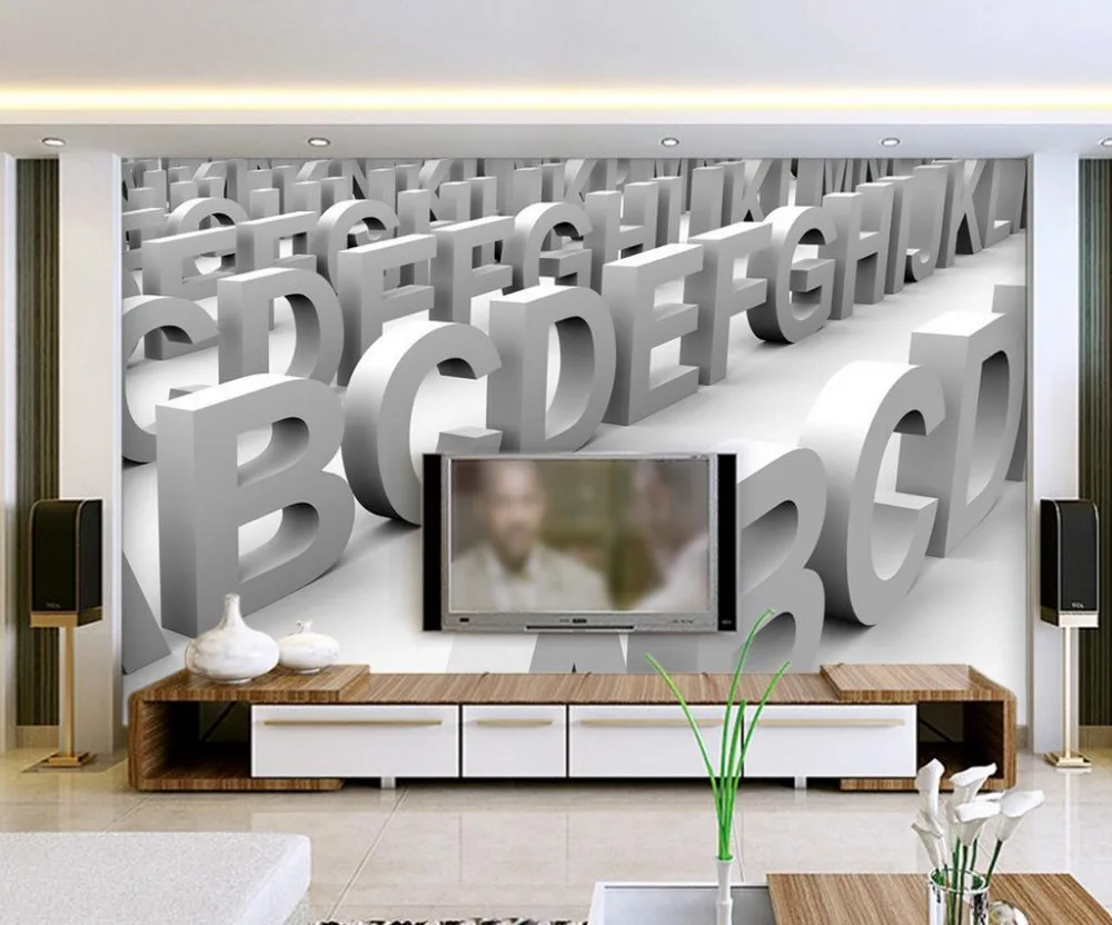 Пользовательские фото обои современный минимализм письмо домашний Декор