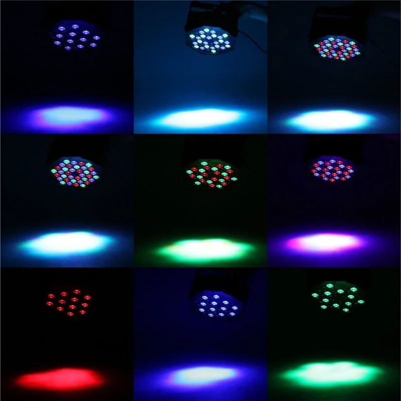 Плоский светильник Par RGB светодиодный сценический DMX-512 с волшебным эффектом 36