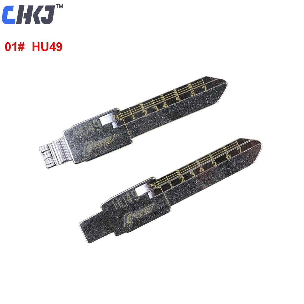 CHKJ 10 шт./лот HU49 сдвижные зубья чистый ключ для Volkswagen Jetta Santana B4 NO.01 LiShi 2 в 1 лезвие