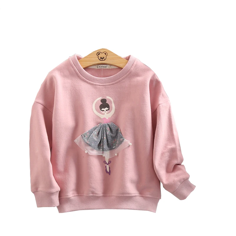 Топы для маленьких девочек Детские футболки с длинными рукавами Коллекция 2017