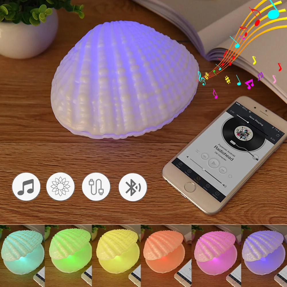CHICLITS Led ночник цветная Bluetooth аудио лампа Беспроводная Маленькая Музыкальная