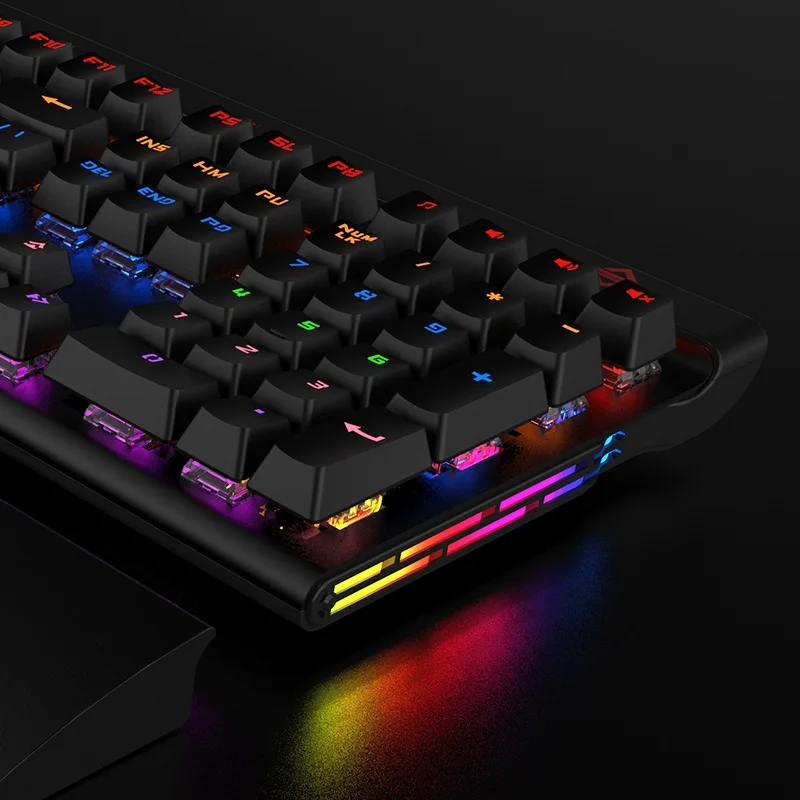 Ajazz AK500 с подсветкой USB Проводная Механическая игровая клавиатура ноутбук настольная клавиатура большая Подставка для рук мультимедийная сенсорная панель