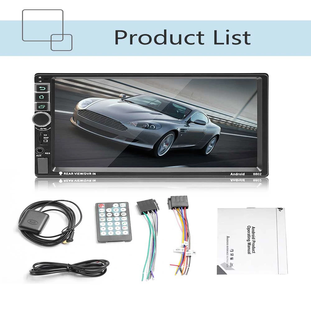 2din автомобильный радиоприемник Android gps Bluetooth Авто Стерео Мультимедиа MP5 плеер