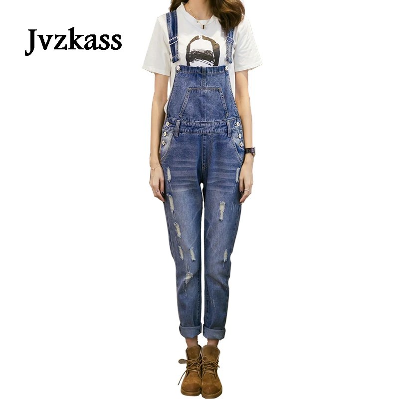 

Jvzkass 2018 новинка джинсовые женские весенние новые корейские свободные ноги девять длинных студентов тонкие слинги сиамские джинсы Z150