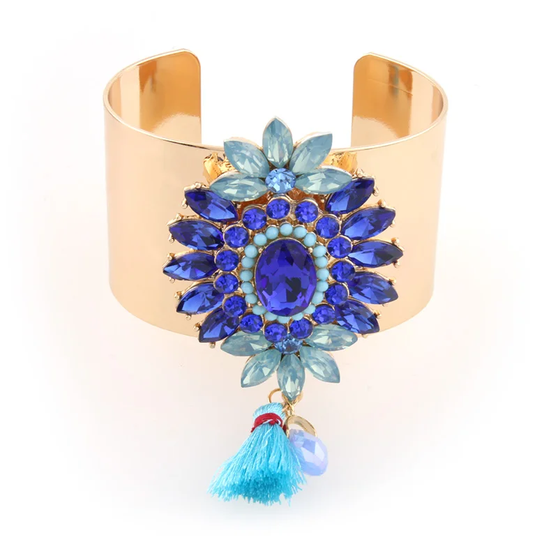 NeeFuWoFu New Crystal Glass Bracelets Copper bangles for women Fashion luxury Jewelry charm new brand collection full pave | Украшения и