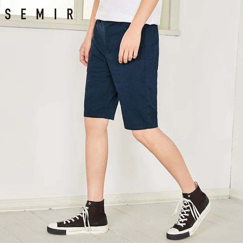 SEMIR Brand Shorts men 2018 summer casual Male Solid color Knee Length Bussiness | Мужская одежда