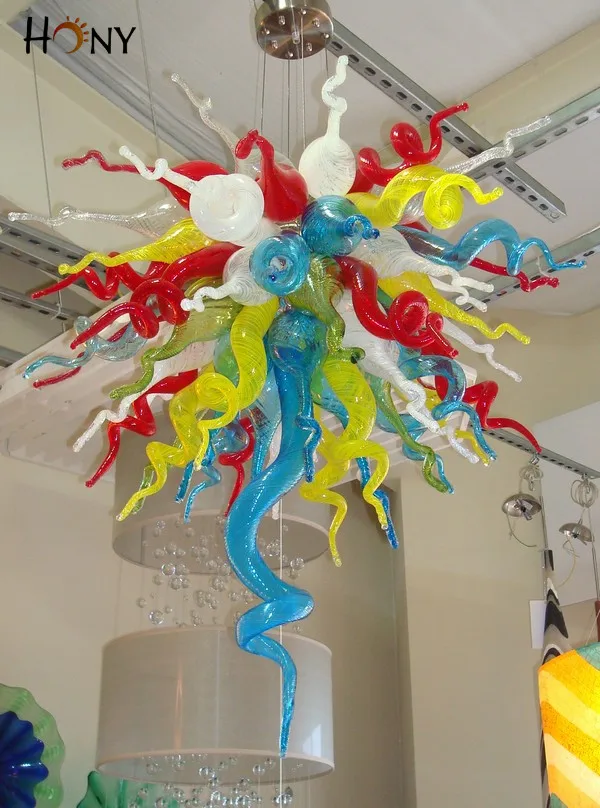 

Free Shipping Affordable Wedding Decoration Style Hand Blown Glass Chandelier