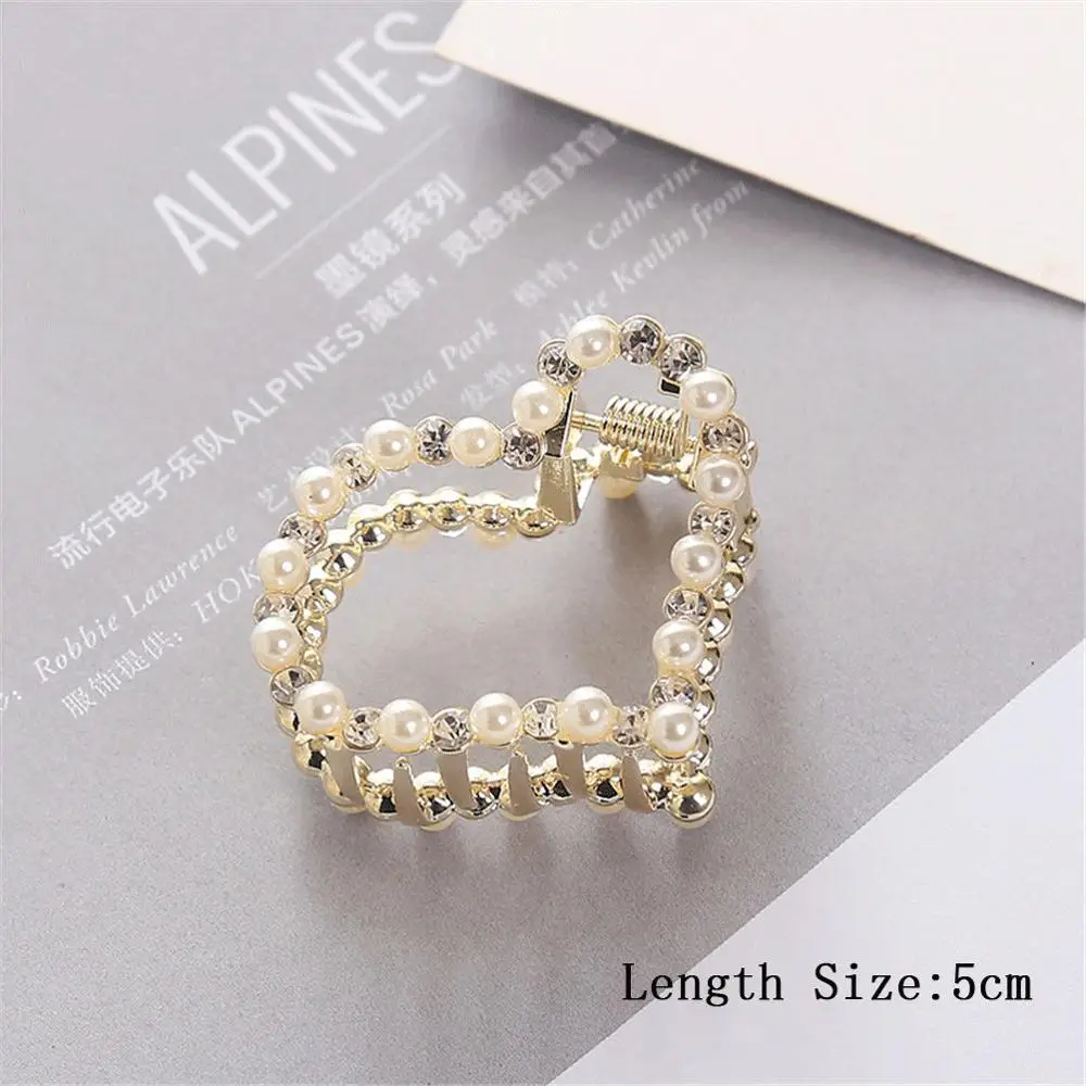 5cm Heart Pearls MISM дамские большие зажимы для волос маленькая заколка для волос бабочка когти Зажимы для женщин INS модные шпильки для волос с жемчугом аксессуары для девочек - Цвет: 5cm Heart Pearls