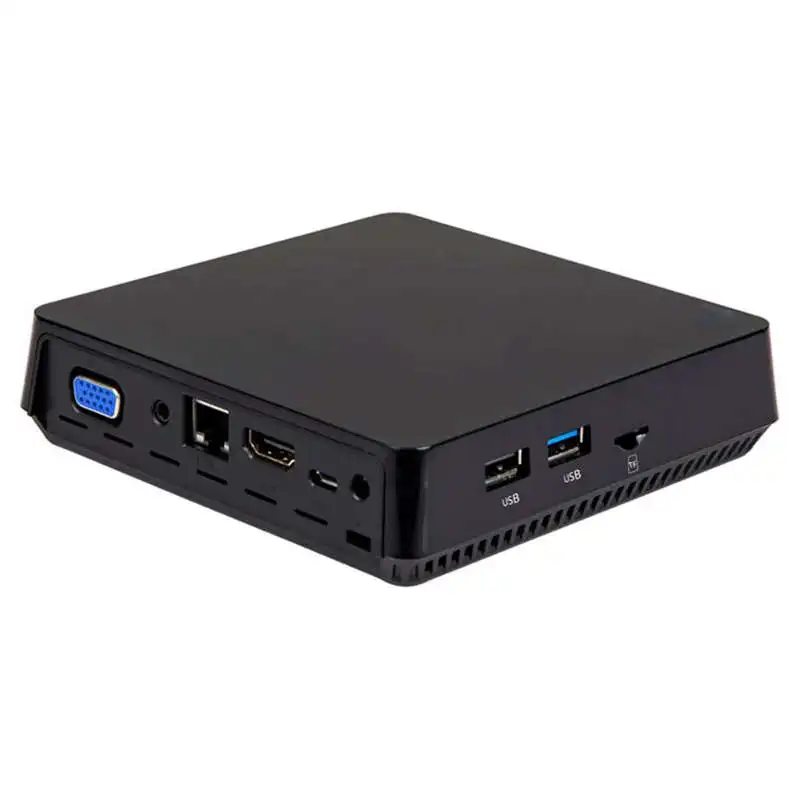 T11 Мини ПК Intel 4 ядра X5 Z8350 1,92 ГГц 4 Гб+ 32 ГБ/64 г Мини компьютер Поддержка 2,5 дюймов Hdd, Vga и Hdmi, два ядра, Выход, Win10 Tv Box