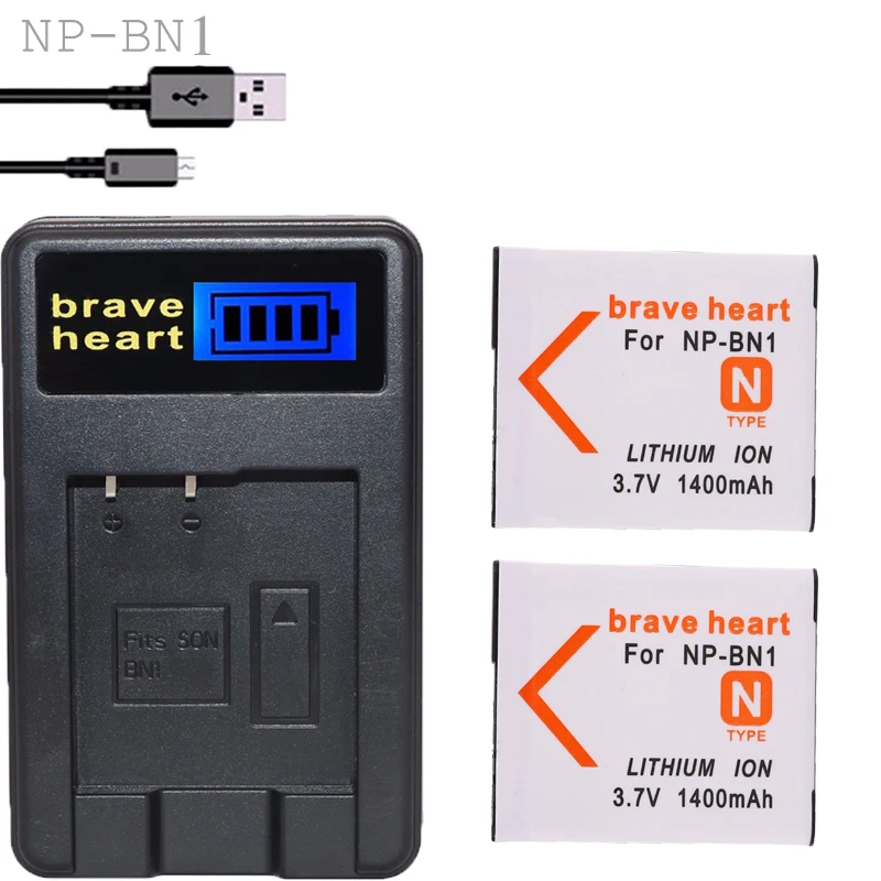 Лидер продаж 2 x NP BN1 батарея bateria np bn1 + зарядное устройство для фотоаппарата sony DSC