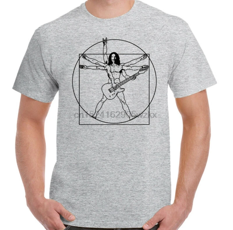 Футболка с надписью Vitruvian Zappa Lustige Rock Frank Music Elektrogitarre|Мужские футболки| |