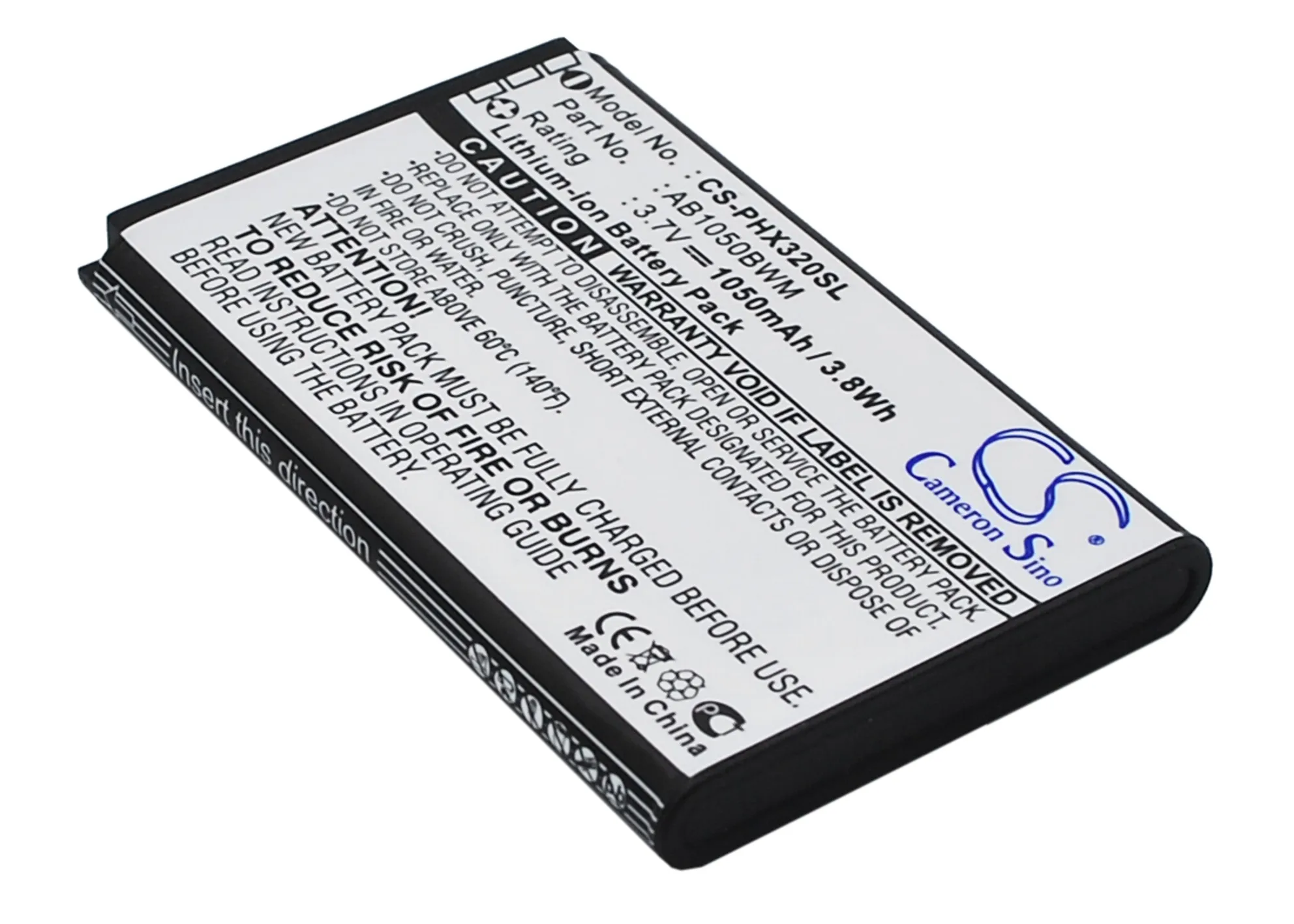 Высококачественный аккумулятор Cameron Sino 1050 мАч AB1050BWM для Philips Xenium 312 320 X186|cameron