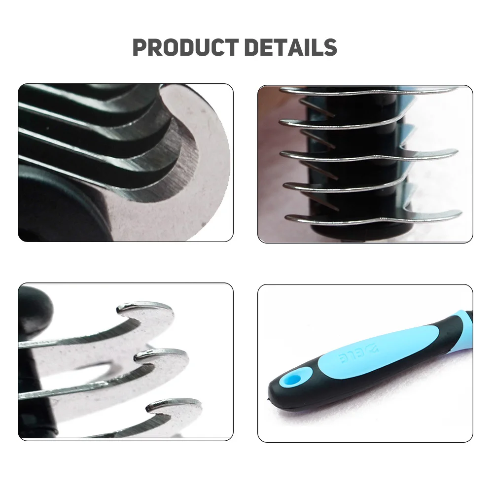 

FOCUSIGN 1PC Multifunction Pet grooming Rake Hair brush Dogs Comb Pet Rake Grooming Massage Brush grooming Pets Cleaning Product