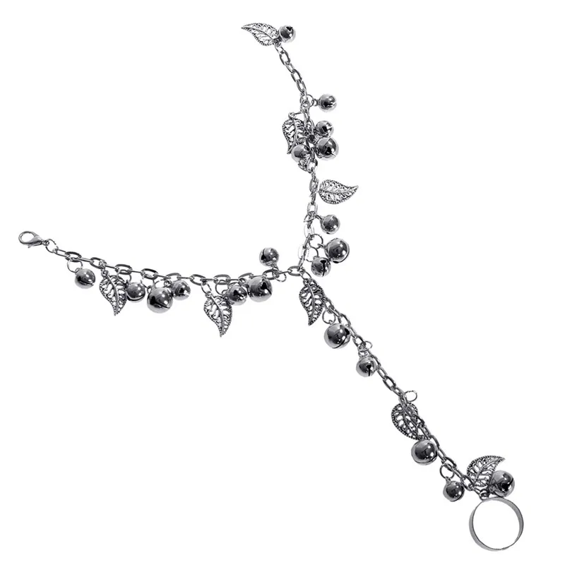 Женские кольца на палец PINKSEE Leaf Little Bell Slave Link очаровательные ювелирные украшения