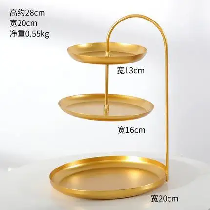 Three Tier Металлические золотые подставки для кексов 2/3 ярусные домашние настольные стеллажи для хранения свадьбы, дня рождения, подставки для пирога, духи, ювелирные изделия, витрины - Цвет: Three Tier