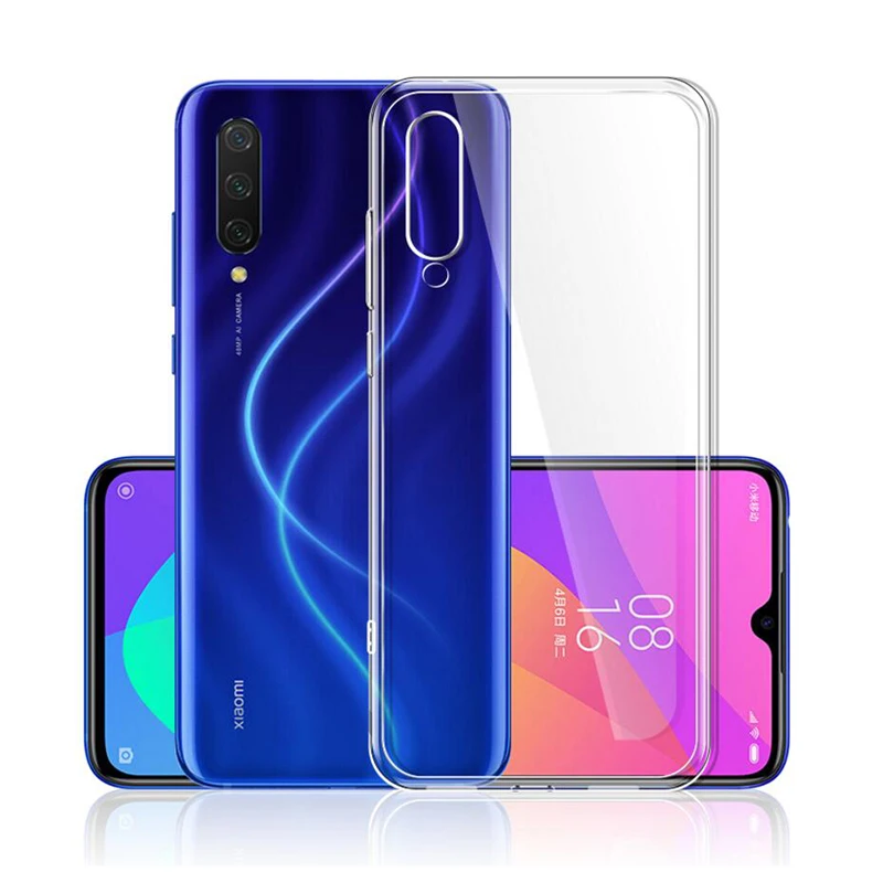 MAKAVO For Xiaomi Mi 9 Lite Case Slim Transparent Silicone Soft Clear TPU Back Cover for Mi9 SE Phone | Мобильные телефоны и