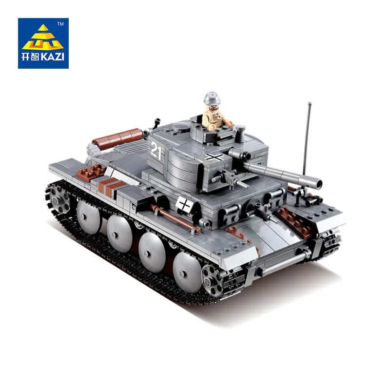 KAZI PZKPFW-II Танк Блоки Модель Brinquedos подарок развивающие игрушки военные кирпичи для