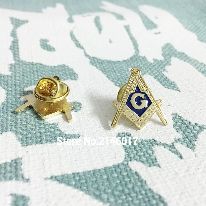 

2pcs 19mm High Enamel Pins and Badge Freemason Masonry Pin Brooch Lodge Metal Craft Masonic Square and Compass with G
