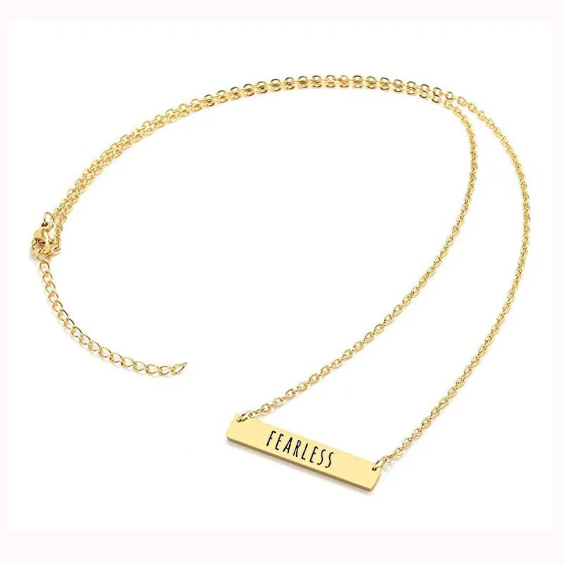 Бесстрашное барное ожерелье вдохновляющее с буквами скульптура цепочка из