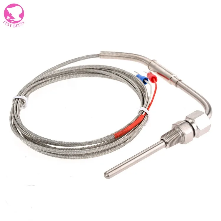 New Fashion Stainless Steel 2M EGT K Type Thermocouple Exhaust Probe High Temperature Sensors Threads 200mm BS Quality | Инструменты