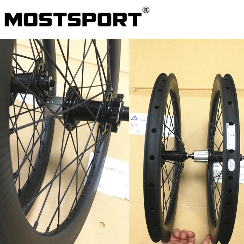 20&quot406 Disc Brake Carbon Wheels For Folding Bike 38mm Depth 25mm width Powerway CX32 Straight Pull hubs | Спорт и развлечения