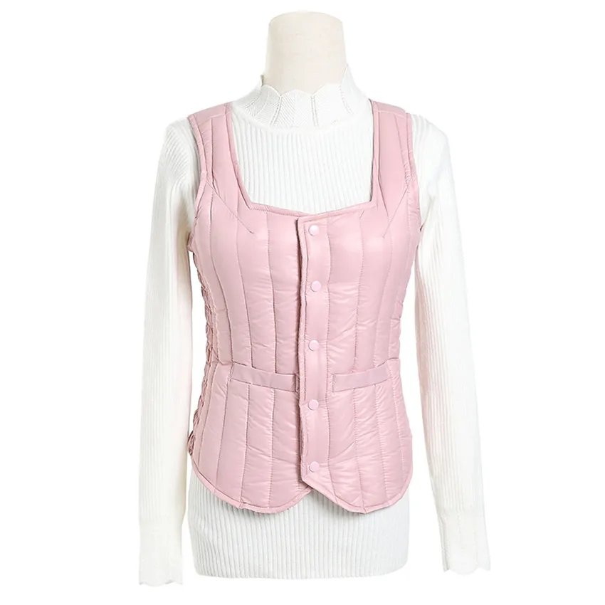 New Autumn Winter Women Warm Down Jacket Sleeveless Coat Female Slim Vests Waistcoat Lady Short Paragraph Vest Clothings WZ106 | Женская