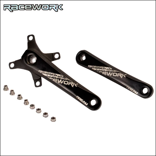 RACEWORK Fahrrad kurbel kettenblatt 104BCD MTB велосипед Kurbel алюминиевый Legierung Mit Boden Kurbel 170 мм platte rot 32T 34T 36T 38T - Цвет: 170 crank