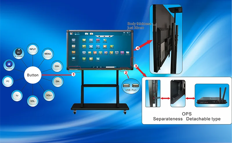 21,5 24 32 42 дюймовый сенсорный экран все в одном led lcd tft hd pc wechat whatsapp вывеска Тотем фото стенд киоск с принтером