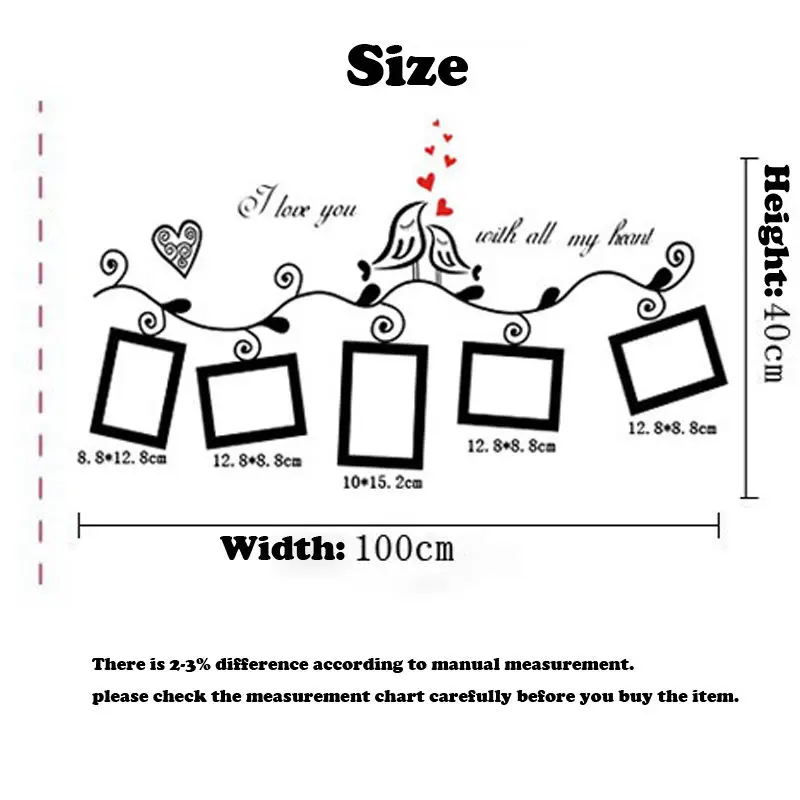 Новинка 2018 лидер продаж сделай сам семейная черная рама съемная наклейка