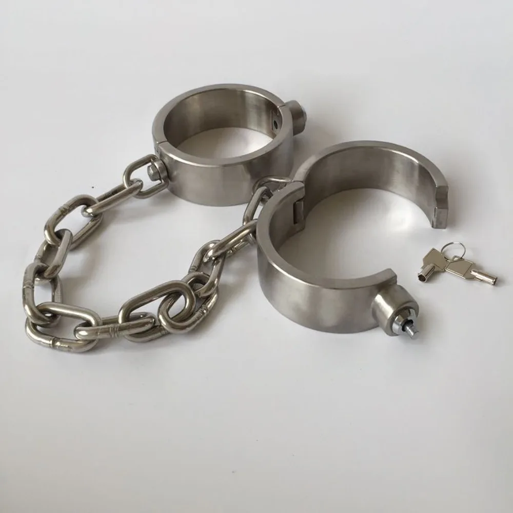 Новые чулки для ног из нержавеющей стали Длинные Цепи Манжеты Для лодыжек БДСМ