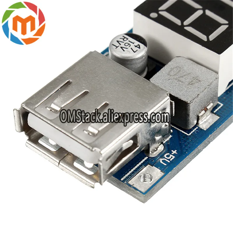 DC Step Down Converter LED Display Voltmeter 5V USB Charger Power Supply Module Board Step-down Buck Port 6.5-40V To 2A | Компьютеры и