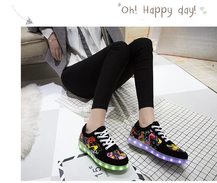 7ipupas 25-44; обувь с подсветкой и граффити; тапочки; светящиеся кроссовки; светильник на подошве; Basket Femme Basket; Детские теннисные туфли; Masculino Female