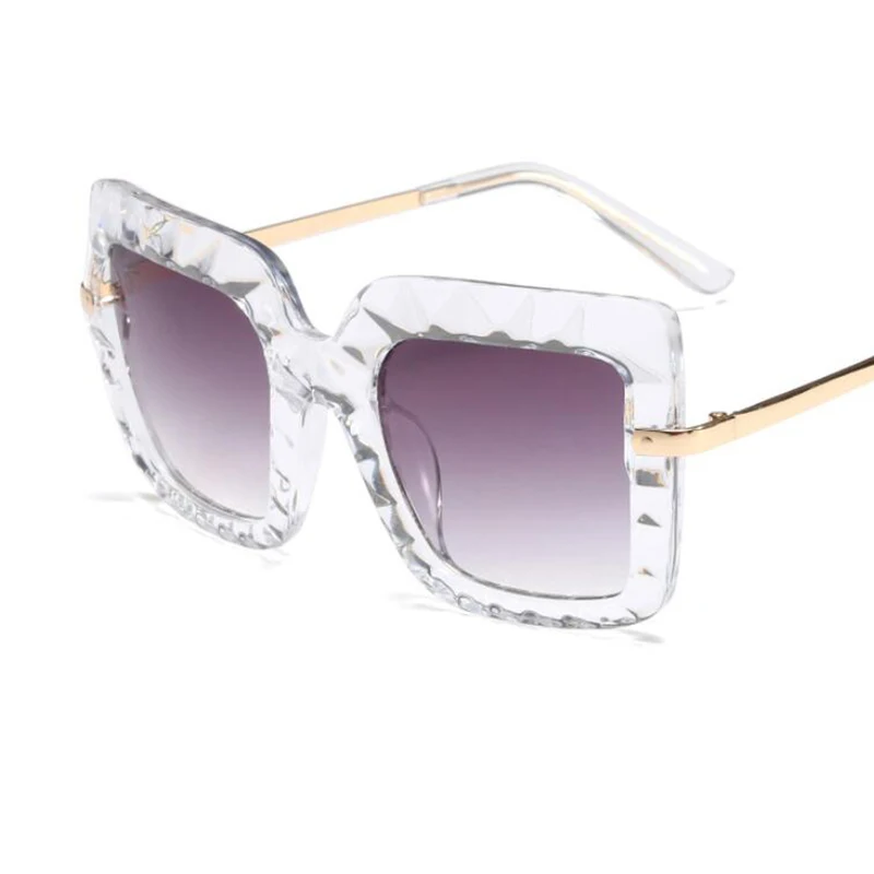 Новинка большие квадратные солнцезащитные очки роскошные дизайнерские