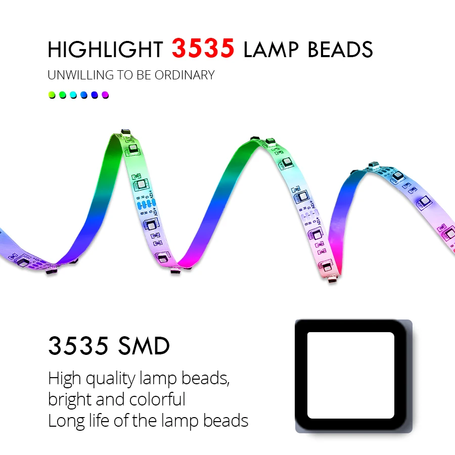 3535 RGB LED Strip Light 0.5m 1m 1.5m 2m SATA Лента Полный комплект с 17 ключами RF Remote ленты для