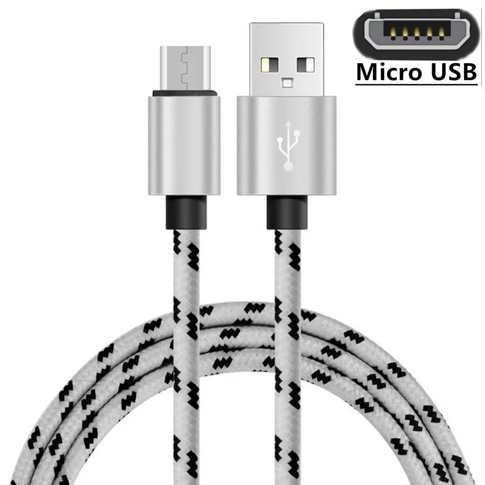 Белый Кабель Micro USB для зарядки данных 2 м 3 м шнур для быстрой зарядки для Asus Zenfone 3 Laser Max Selfie Deluxe 4 5 6 Asus Zenpad 7,0 8,0 - Цвет: Белый