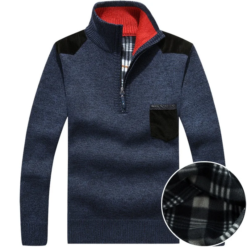

Брендовый зимний свитер, Мужской пуловер, кашемировый шерстяной свитер, толстый теплый флисовый свитер, пуловер, Мужская водолазка, M-3XL
