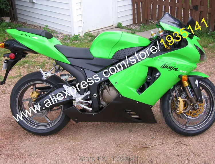 Обтекатель для мотоцикла Kawasaki Ninja 2005 2006 ZX6R 05 06 ZX 6R 636 комплект обтекателей зеленого
